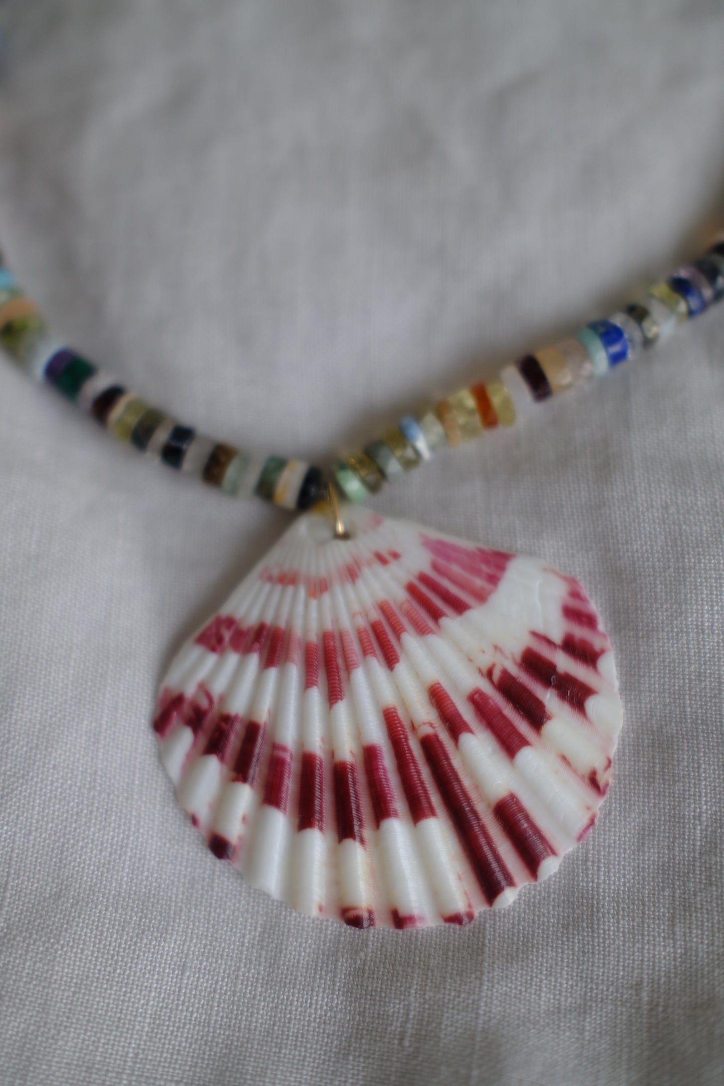 Pebble 3 - Mixed Amethyst Shell Necklace