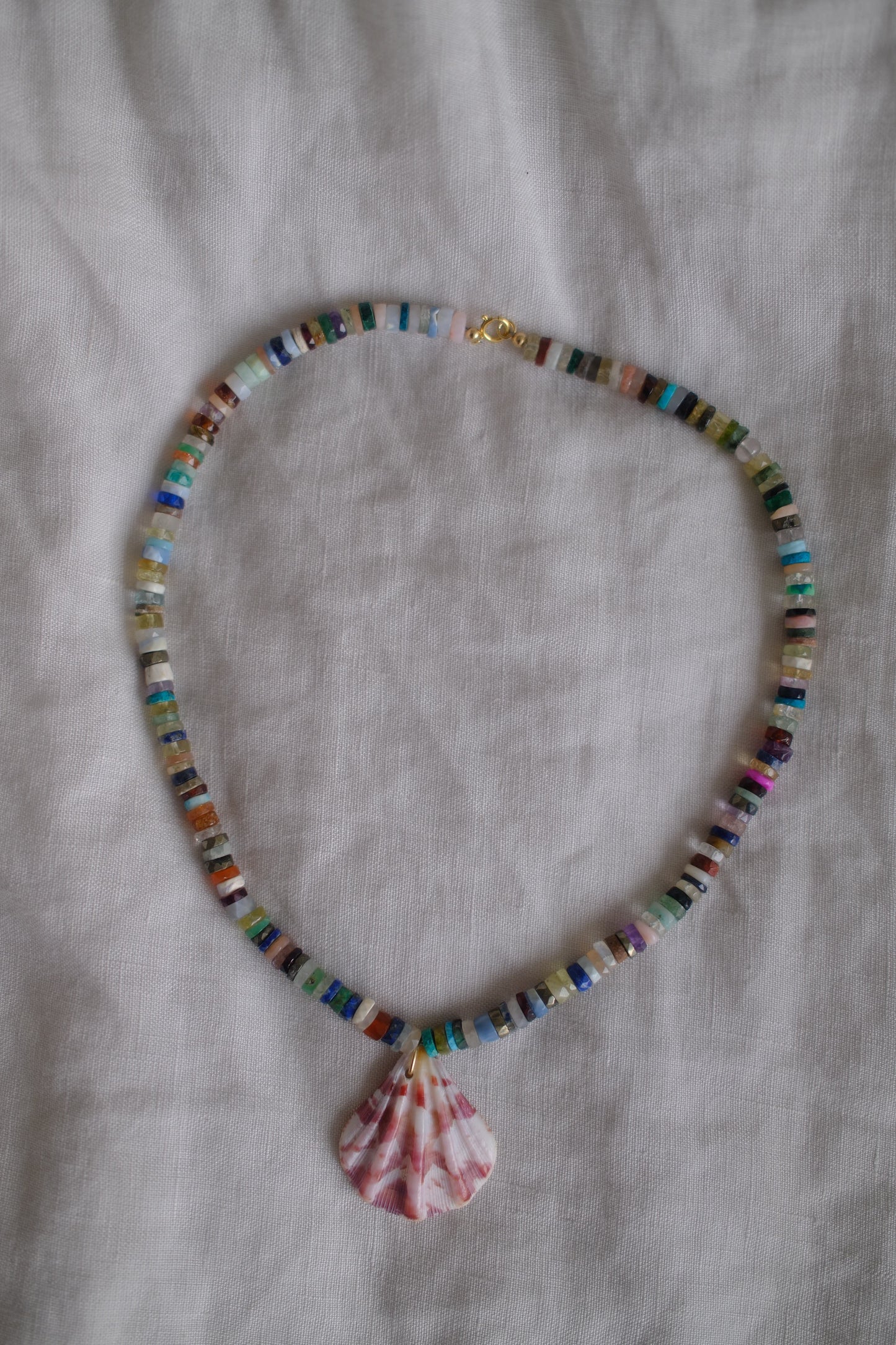 Pebble 4 - Mixed Amethyst Shell Necklace
