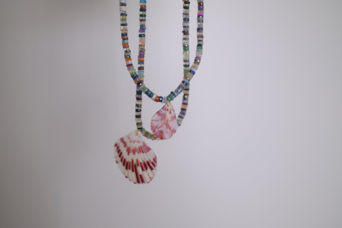 Pebble 4 - Mixed Amethyst Shell Necklace