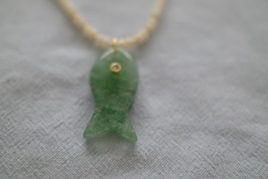 Fish Necklace: Fossil Coral