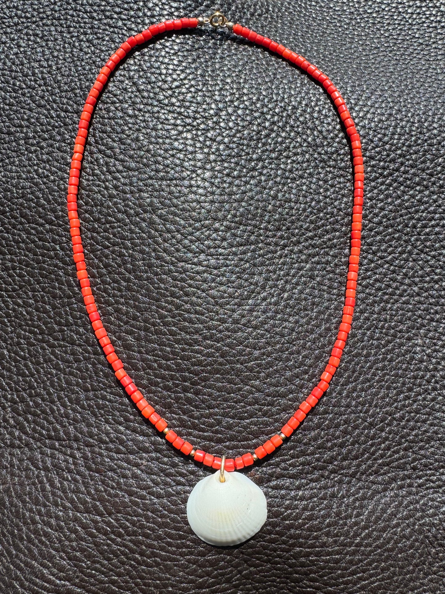Coral Shell Necklace (small shell)