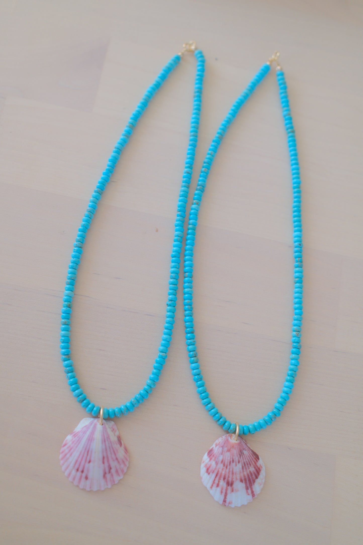 Turquoise Shell Necklace (thinner beads)