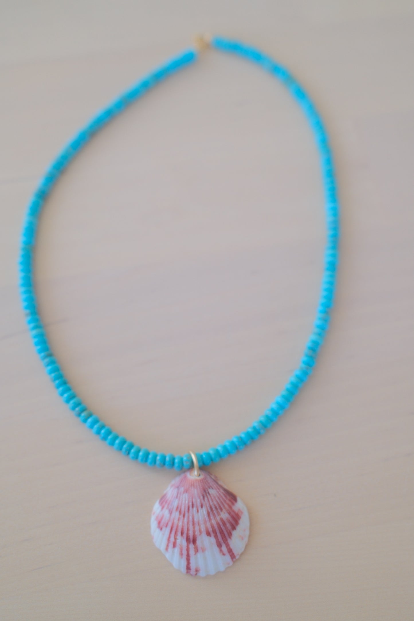 Turquoise Shell Necklace (thinner beads)