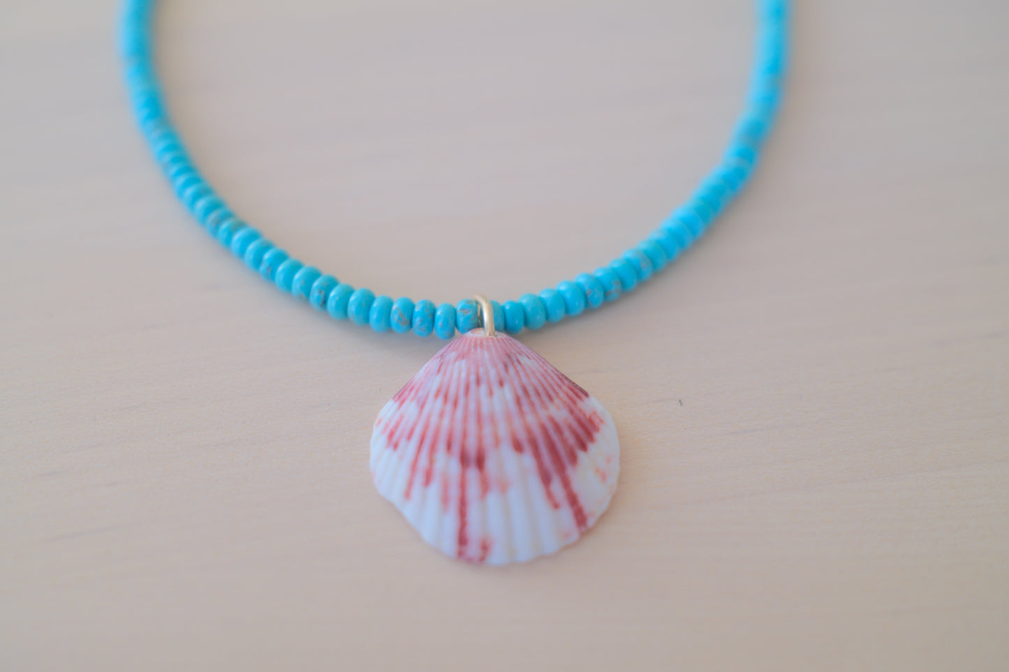 Turquoise Shell Necklace (thinner beads)