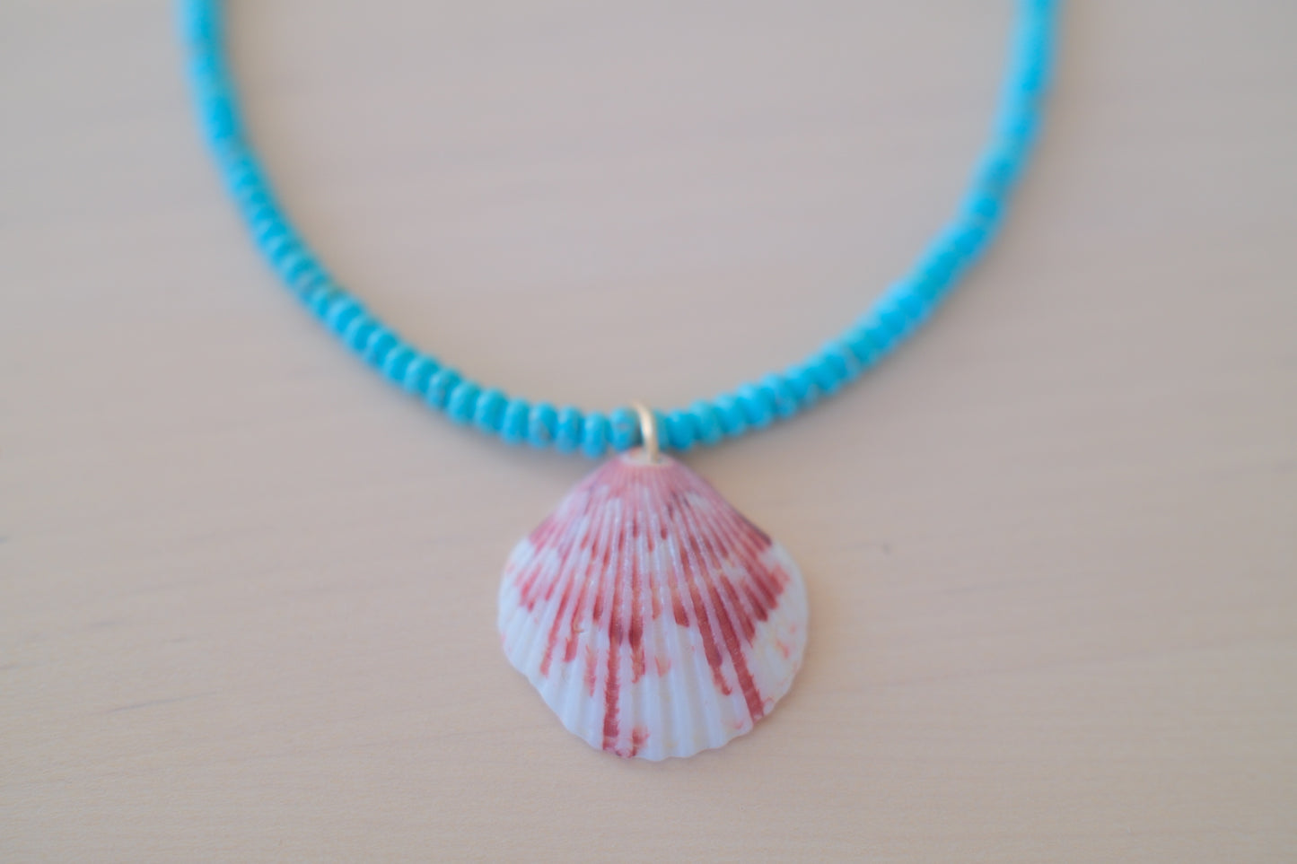 Turquoise Shell Necklace (thinner beads)