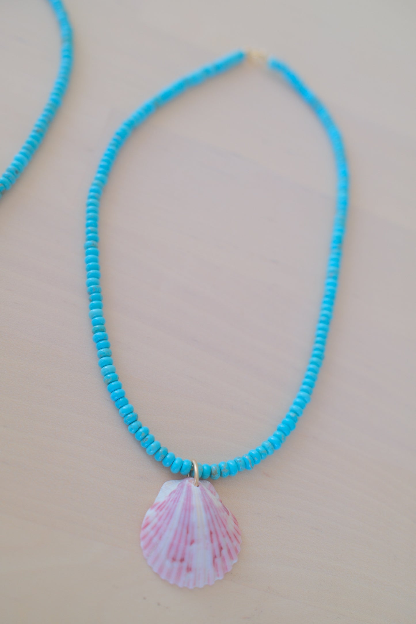 Turquoise Shell Necklace (thinner beads)