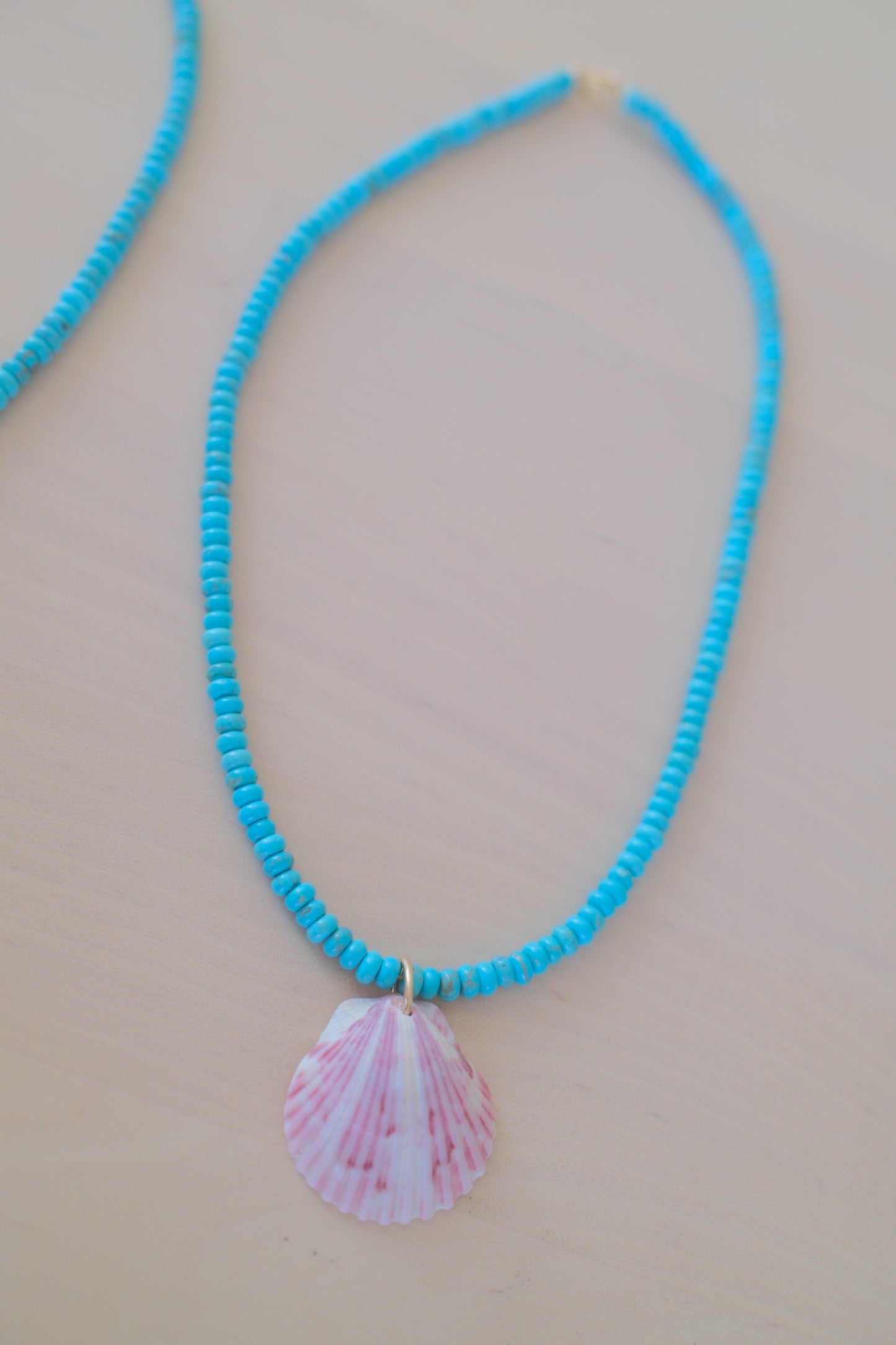 Turquoise Shell Necklace (thinner beads)
