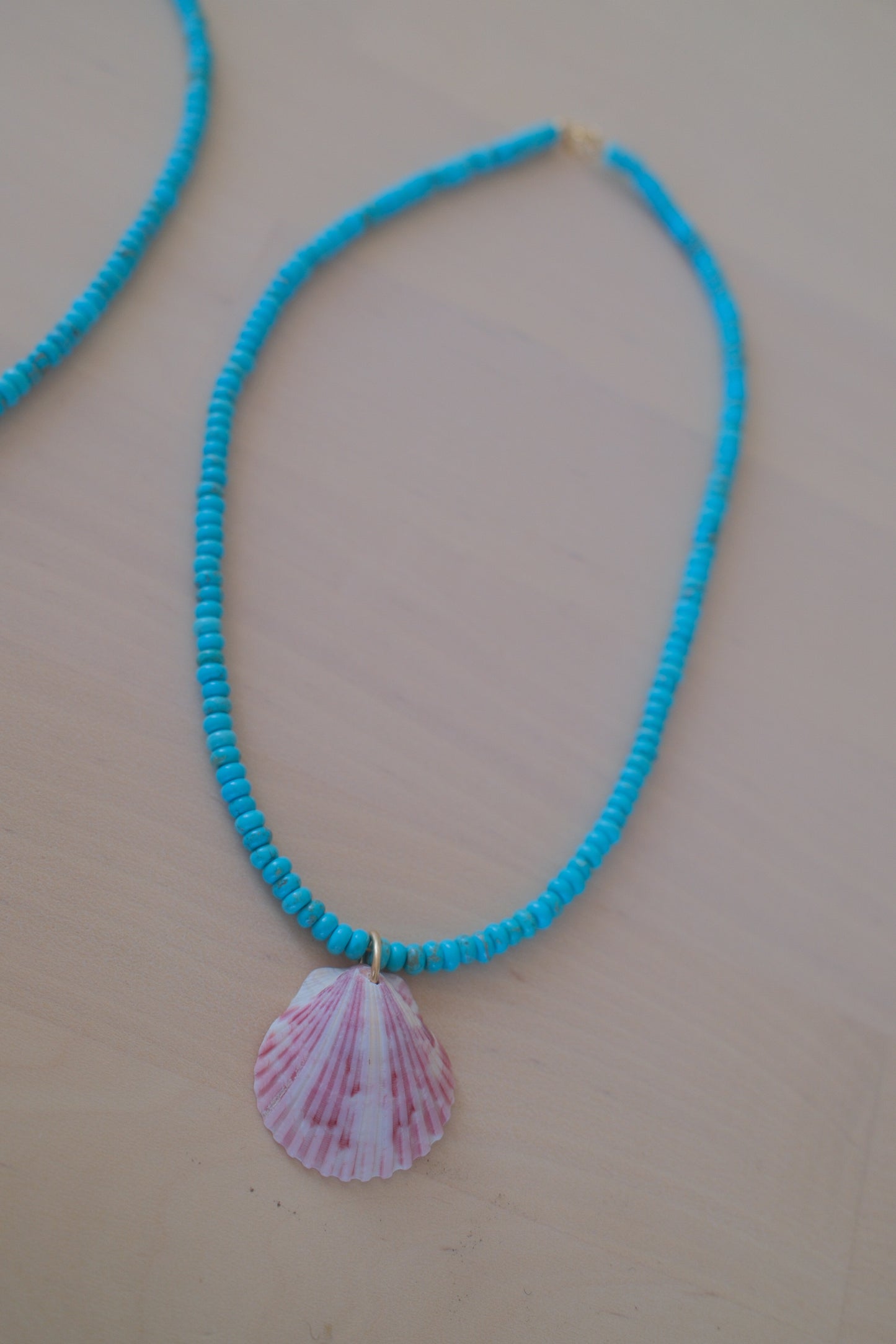 Turquoise Shell Necklace (thinner beads)