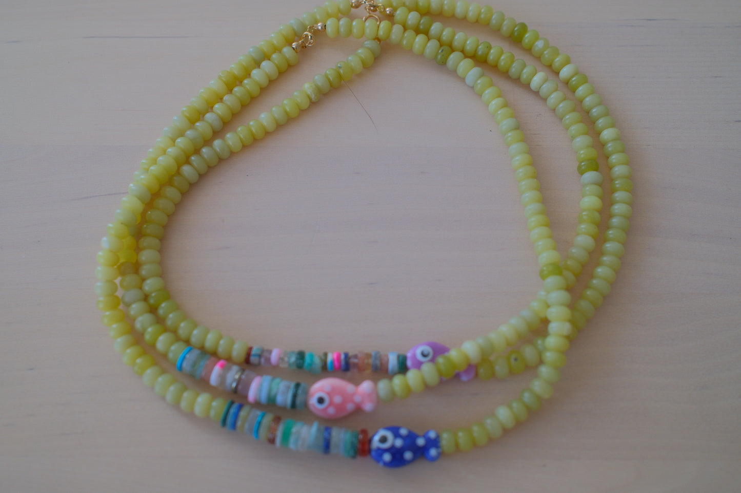 Ceramic Fish Bead Necklace