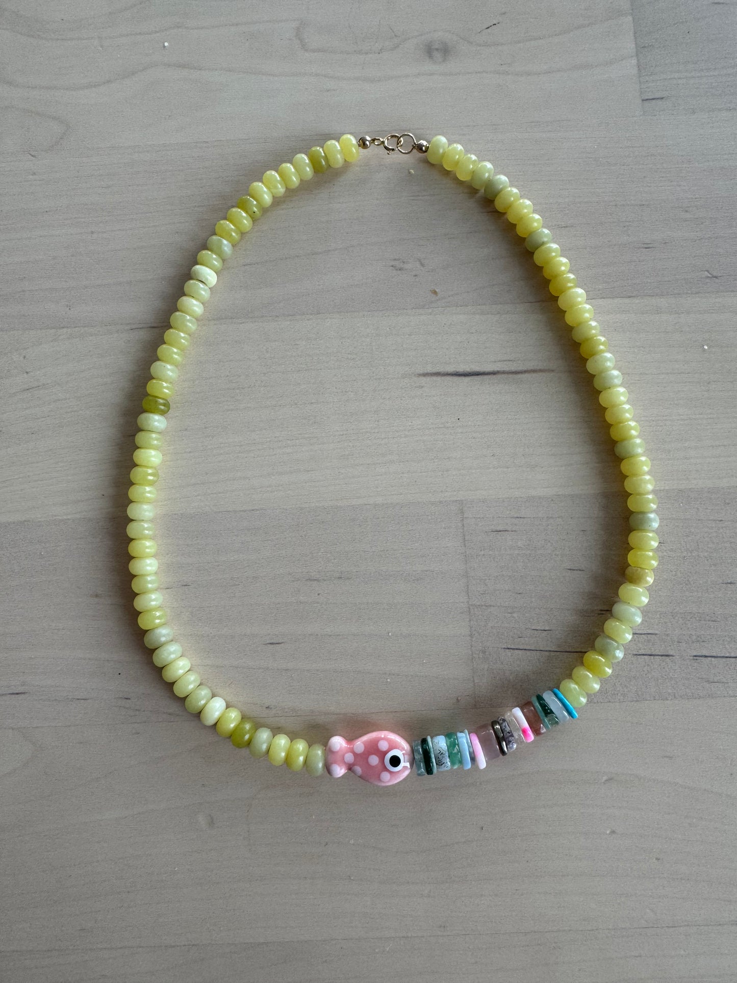 Ceramic Fish Bead Necklace