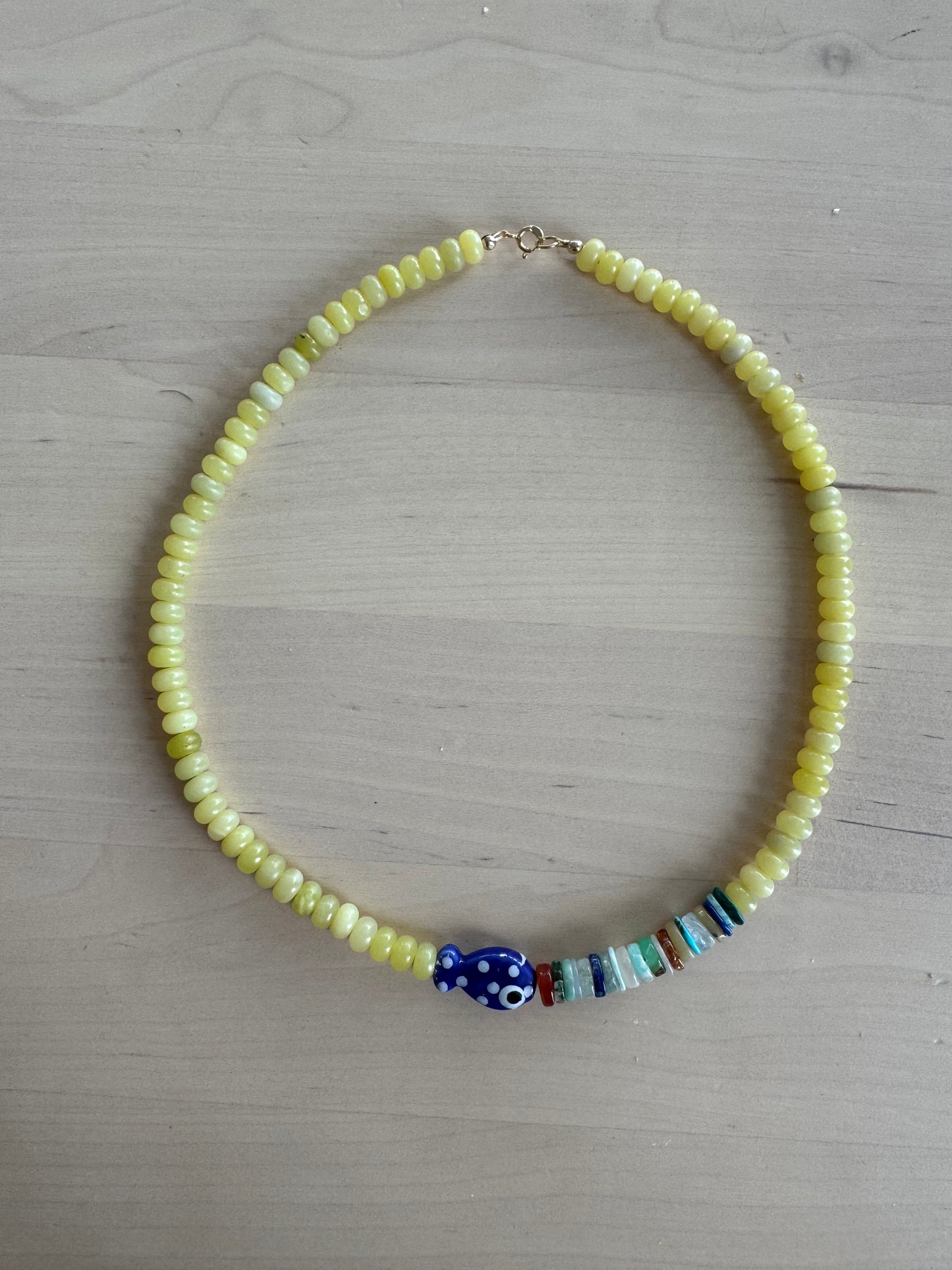 Ceramic Fish Bead Necklace