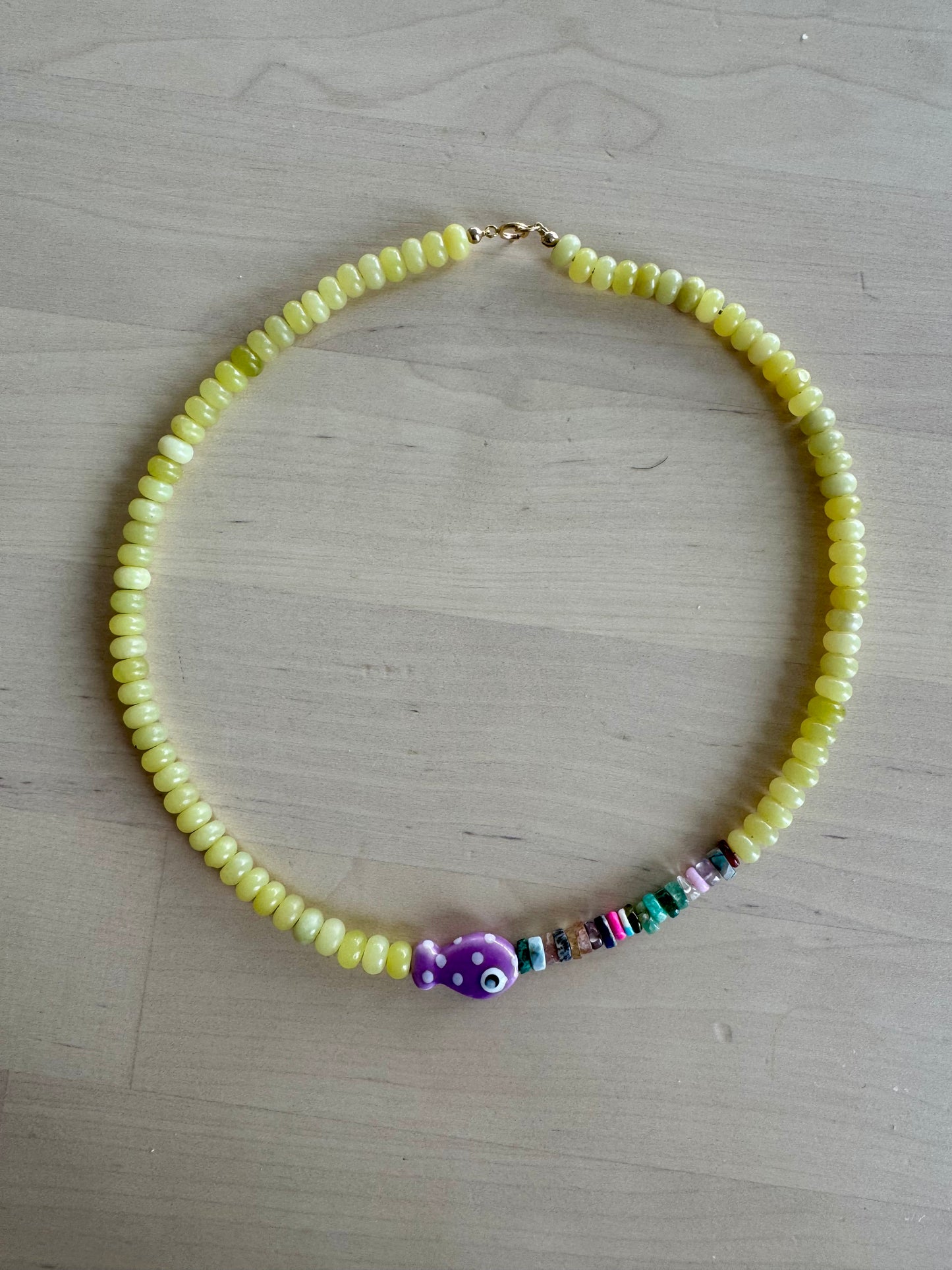 Ceramic Fish Bead Necklace