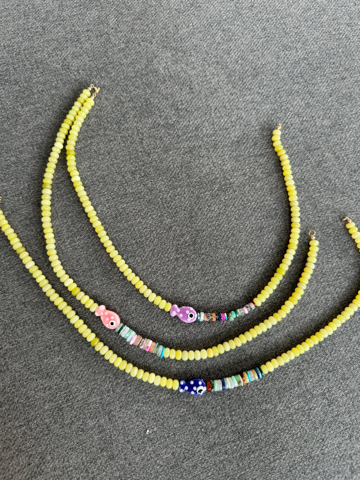 Ceramic Fish Bead Necklace