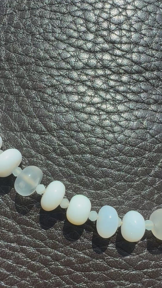 Milky White Opal Necklace